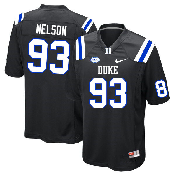 Men #93 Anthony Nelson Duke Blue Devils College Football Jerseys Sale-Black